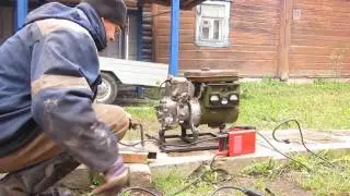 Бензогенератор АБ-1-0/230. Работа со сварочным инвертором.