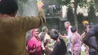 B11 vasant kunj residents. ....Cool colorful, dancing on Amitabh Bachan's song! rang barse
