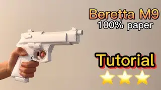 How to make a PAPER Beretta M9 OUT OF PAPER [TUTORIAL]