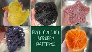 5 Free Kitchen Scrubby Patterns | I Crocheted These Using Scrubby Yarn