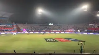 Light Show in Cricket World cup match in Hyderabad Stadium