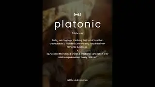 Word of the day- platonic | @thewordmeanings | #britishenglish #wordoftheday #ingles