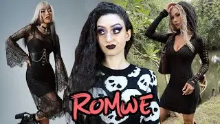 ALL BLACK CLOTHING HAUL & TRY ON FROM ROMWE 🖤