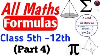 All Maths formulas Class 5th -12th (Part 4) |All Maths Formulas