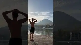 Купание в озере в конце октября 😅😏 чудо чудесное 😌 