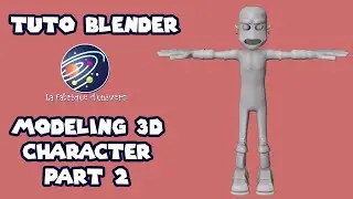 tuto Blender 3D FR n°8 : Modeling Personnage 2/5 Modeling Tête et détails #blendertutorial