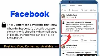 This Content Isn't Available Right Now Facebook||Content Is Not Available Facebook
