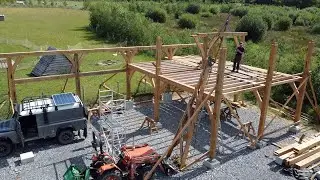 Timber Framed Barn Part 15 Raising Continues