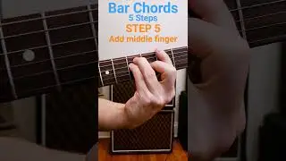 How to Play Bar Chords Step 5 ADD MIDDLE FINGER 