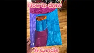 How to draw a Candle step by step tutorial