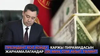 Президент кол койду.  Каржы пирамидасын жарнамалагандар 200 миң сом айып төлөйт.