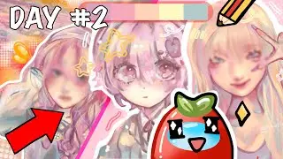 🍓 Three Artists vs 1 Color Palette!! ✧ | OC【Procreate Speedpaint】