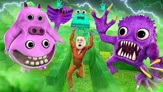 LABERINTO SCP - CHEF PIGSTER y PERSONAJES SECRETOS de GARTEN OF BANBAN 3 NOS PERSIGUEN en GMOD