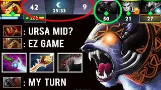 OMG New Style Mid Ursa Team Feed Crazy Bash Lord Comeback by Merlin 7.21 Pro Dota 2