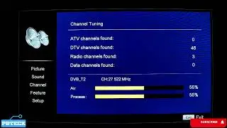 🔵 How To Scan  Channels ON An on T2/S2 TV