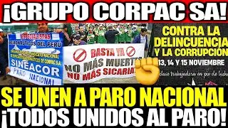 ¡ESPECIALISTAS AERONÁUTICOS DE CORPAC SE UNEN A PARO NACIONAL!
