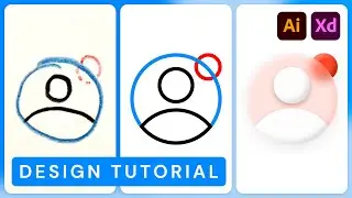 Icon Design in Glass Morphism (Adobe Illustrator + Xd)