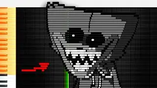 Really Happy Huggy Wuggy on the piano (FNF Mod / Poppy Playtime)