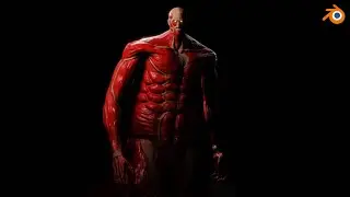 Sculpting COLOSSAL TITAN | 3D sculpting timelapse in Blender | Attack On Titan | Shingeki No Kyojin