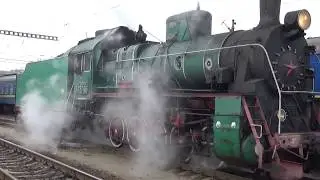 Паровоз Эр-787-46 на станции Киев-Пассажирский
