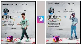 Instagram profile Wall Photo Editing in PicsArt || PicsArt creative Instagram Photo Editing 2022