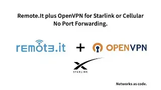 Remote.It plus OpenVPN for Starlink or Cellular - No Port Forwarding