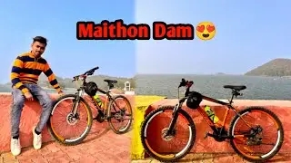 30km cycle ride kar k finally Pahuch gaye maithon dam😍 or wheelie par logon ka reaction 😱