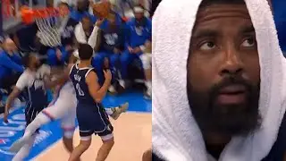 1v3 IN THE AIR!SGA SHOCKED KYRIE USING HIS INSANE SIGNATURE MOVE!Dallas Mavericks Vs Thunder#nba