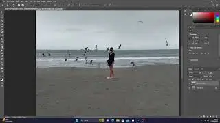 photoshop quick people remove with clone tool. speed edit.