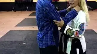 One minute defense against a front choke