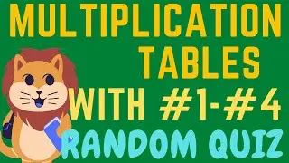 MATH: Multiplication Tables 1-4 Random Practice Quiz For 1st Grade Math For Kids & Adults