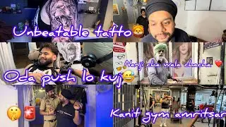 New Tatto😱KYU BANAYA TATTO🤫GYM VICH LADAYI HOGI😡MOTTA KEHNDA MAI V TATTO BANWONA TID TE😂NAVI SUNIARA