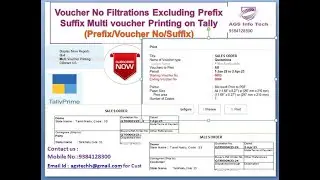 Voucher no Filteration Prefix Suffix Multi voucher Printing on Tally TallyTDL PrimeTDL