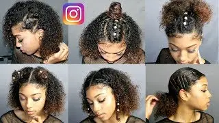 6 Instagram Trending Natural Curly Hairstyles( Using Accessories) | TUTORIAL