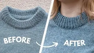 How to crochet a slipped stitch edge for a neater collar - LONG version - The Woolly Worker