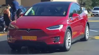 Tesla Model X with Euro License Plate
