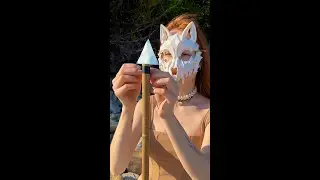 This cool girl make a spear using a soda bottle! 🐟 