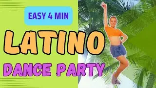 LATINO EASY 4 MIN DANCE PARTY WORKOUT - No Equipment #danceoke #latino #dancecover