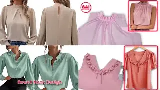 [4] Round Neck Design for beginners | Sewing Tips And Tricks