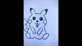 How to draw a Pikachu Sktech easily