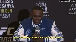 L'interview d'Israel Adesanya après son combat contre Dricus Du Plessis (en français)
