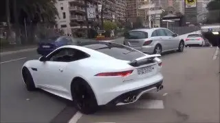 Jaguar F Type R CRAZY BURNOUTS and insane sound!