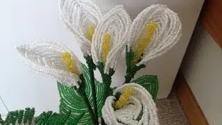 КАЛЛА из БИСЕРА. Tutorial: Beaded CALLA. Часть 1/2. БИСЕРОПЛЕТЕНИЕ