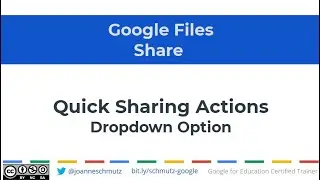 Google Share Quick Dropdown Option