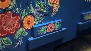 Городецкий улей синий