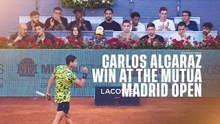 Rodrygo watches Carlos Alcaraz win at the Mutua Madrid Open