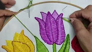 196 - Bordando Tulipanes de colores | Say Artes