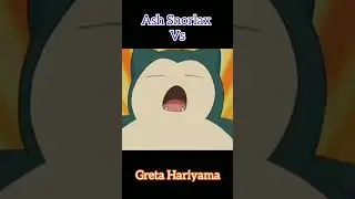 Ash Snorlax Vs Greta Hariyama#pikachu#pokemon#pokemonunite