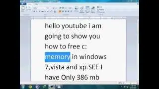 How to Free local disk C space
