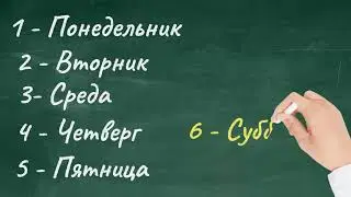 Дни недели. Видеословарь. Learn russian. Russisch lernen-